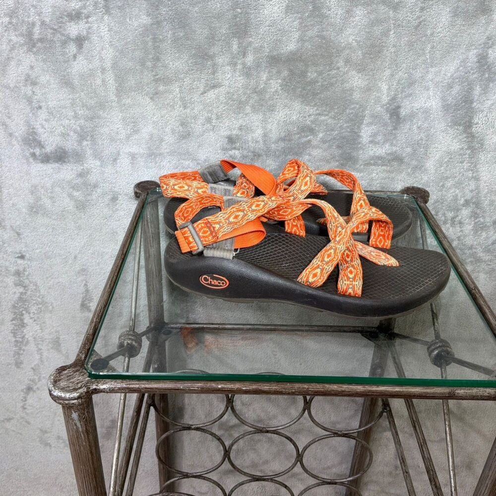 Chaco Women’s Z/Cloud Sandals Size 7 Orange Tribal Comfort Outdoor Hiking